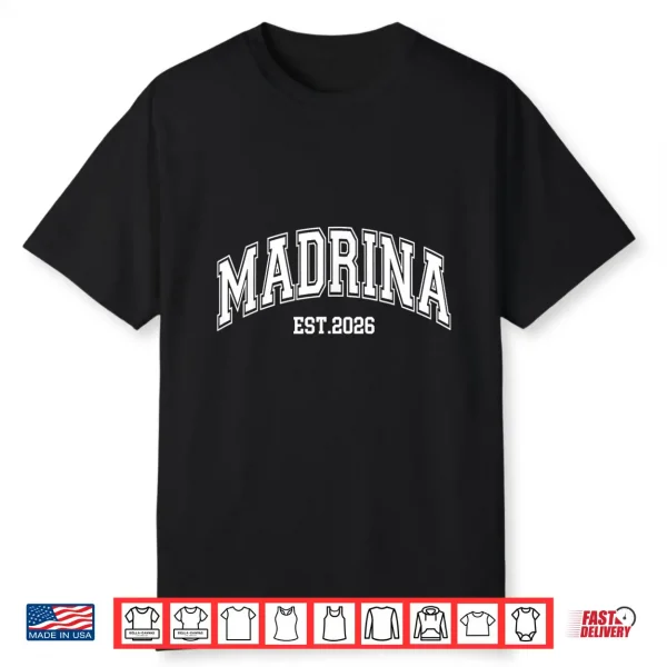 Madrina Proposal Est 2026 Godmother Spanish Matching Couple Shirt