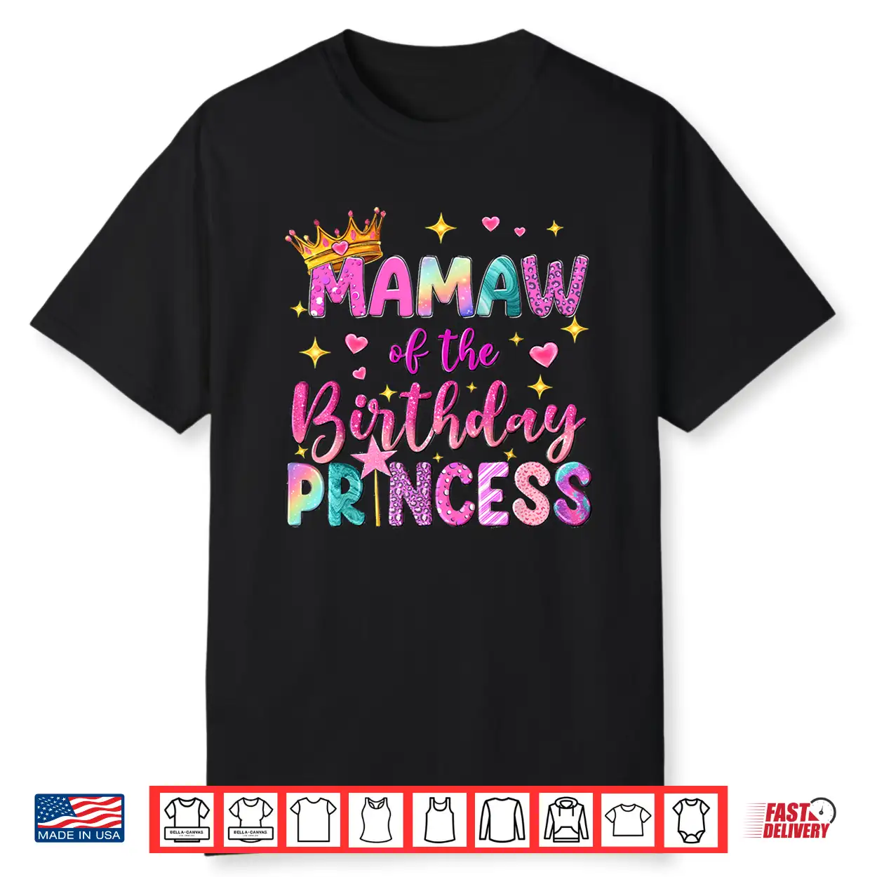 Mamaw Of The Birthday Princess Girl Party Matching Family Shirt Mamaw Of The Birthday Princess Girl Party Matching Family Shirt