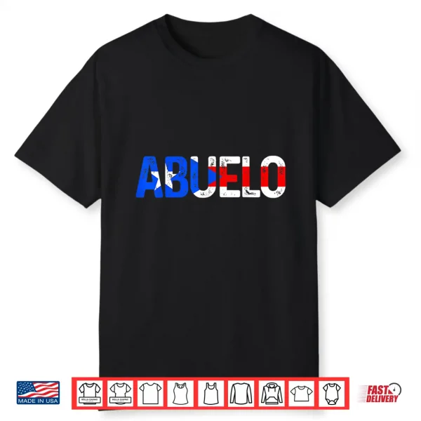 Mens Abuelo Puerto Rico Flag Puerto Rican Pride Father’S Day Gift Shirt