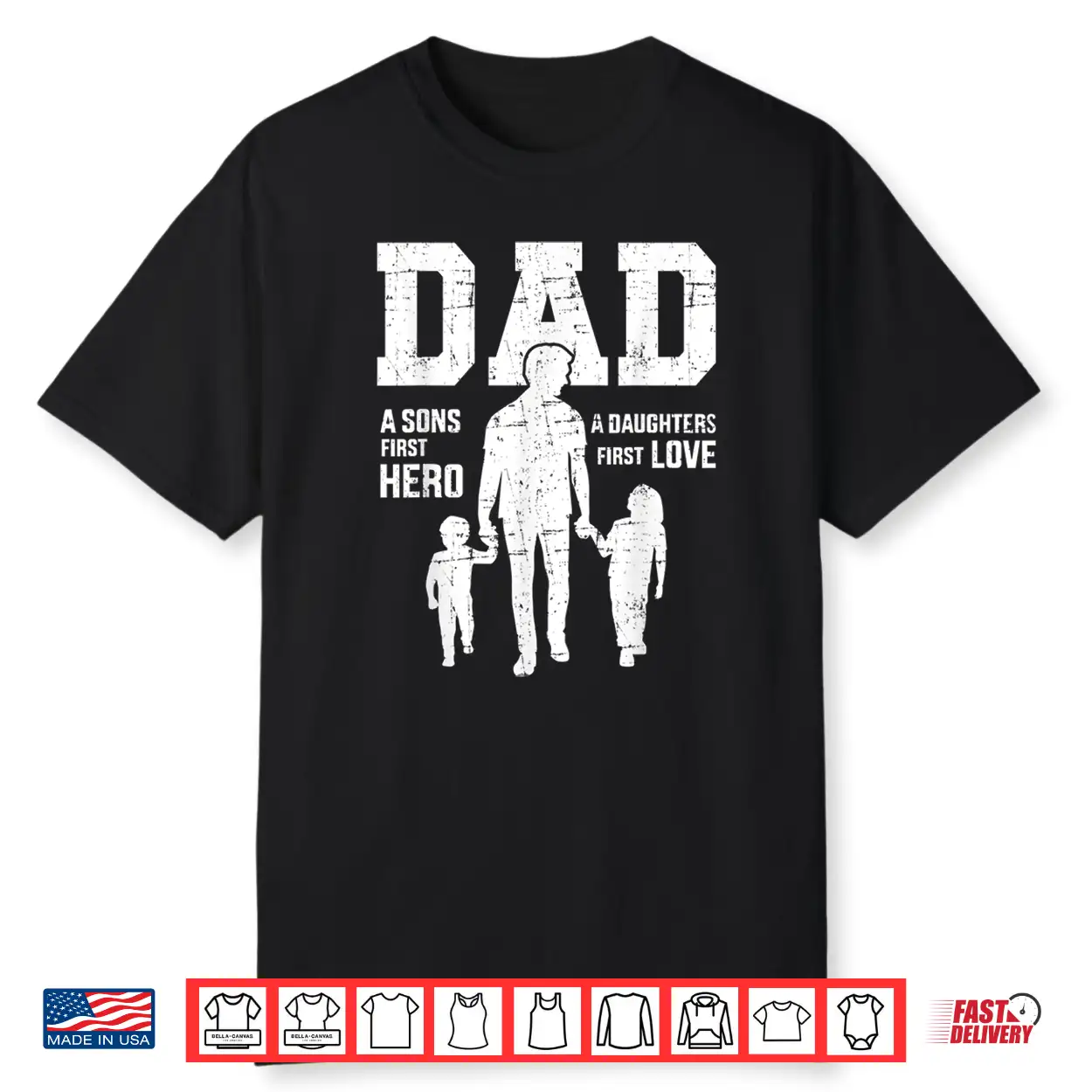 Mens Dad Sons First Hero Daughter Love For Father’S Day Shirt Mens Dad Sons First Hero Daughter Love For Father’S Day Shirt