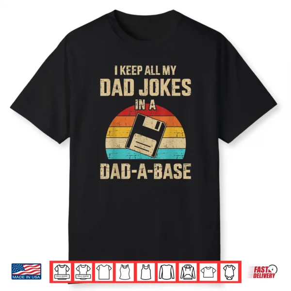 Mens Funny Dad Jokes In Dad A Base Vintage For Father’S Day Shirt