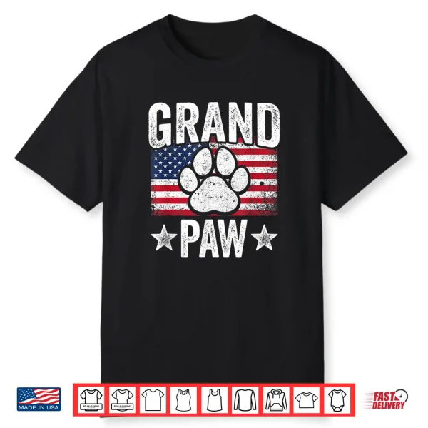 Mens Grandpaw Dog Grandpa Father’S Day Family Grandkids Shirt