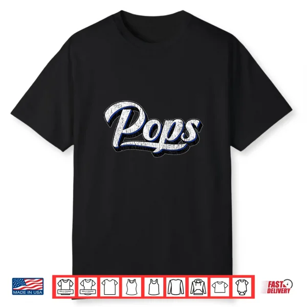 Mens New Grandpa Gift For Dad Called Pops Shirt