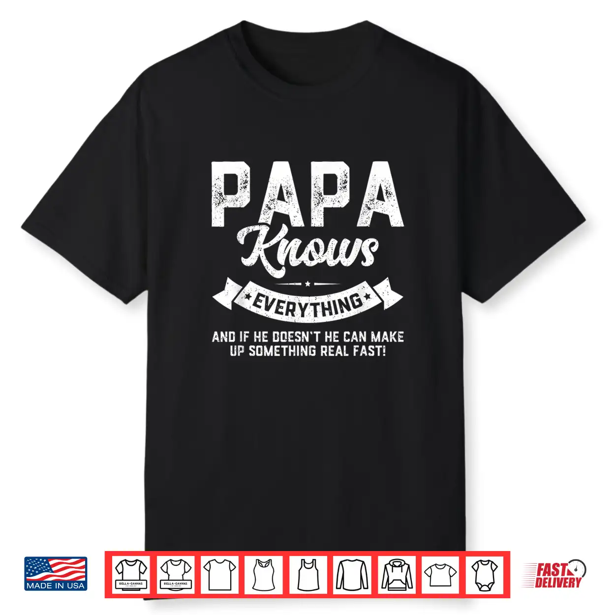 Mens Papa Knows Everything Shirt 60Th Gift Funny Father’S Day Shirt Mens Papa Knows Everything Shirt 60Th Gift Funny Father’S Day Shirt