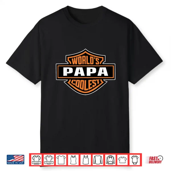 Mens World’S Coolest Papa Best Dad In The World Father’S Day Shirt