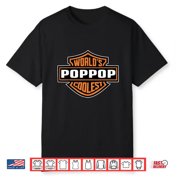 Mens World’S Coolest Poppop Best Dad In The World Father’S Day Shirt
