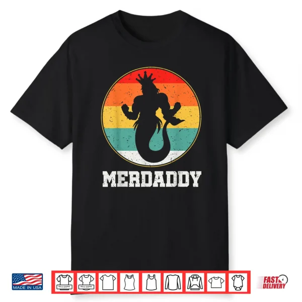 Merdaddy Security Merman Mermaid Daddy Fish Father’S Day Shirt