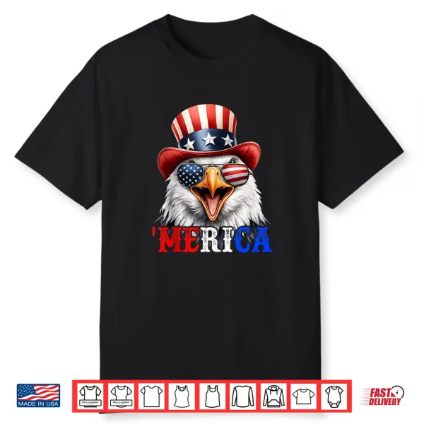 Merica Bald Eagle Patriotic 4Th Of July Funny Bird Men Women Shirt