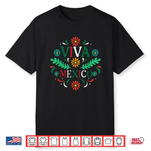 Mexican Independence Day Viva Mexico Otomi Girls Kids Women Shirt