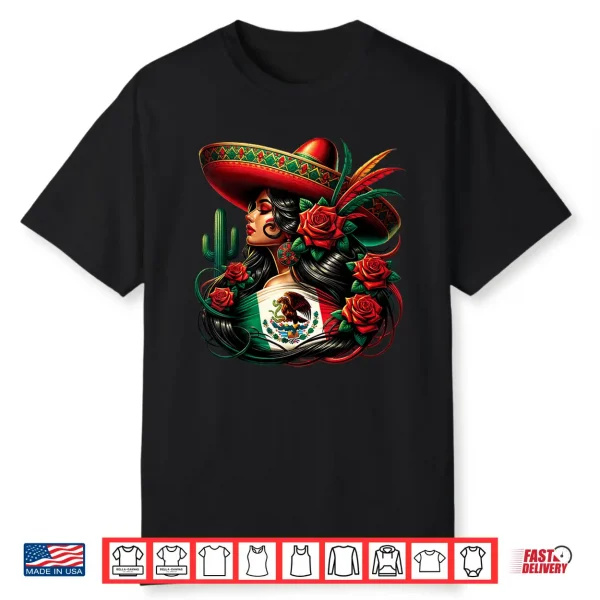 Mexico Flag Mexican Hispanic Siesta Pride Viva Mexico Women Shirt