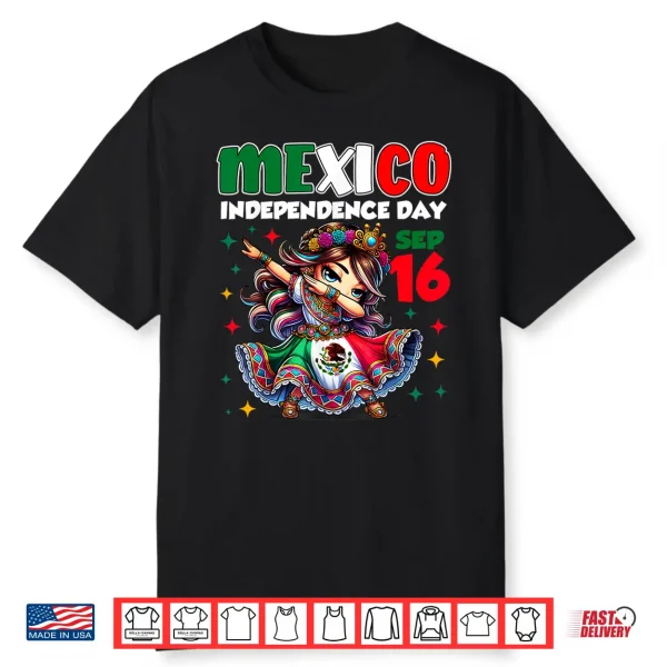 Mexico Independence Day September 16 Celebration Girls Shirt