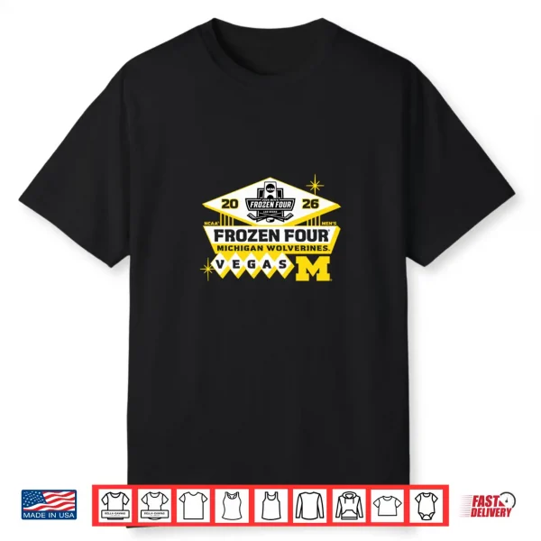 Michigan Wolverines Frozen Four Twenty Twenty Six Hockey Shirt