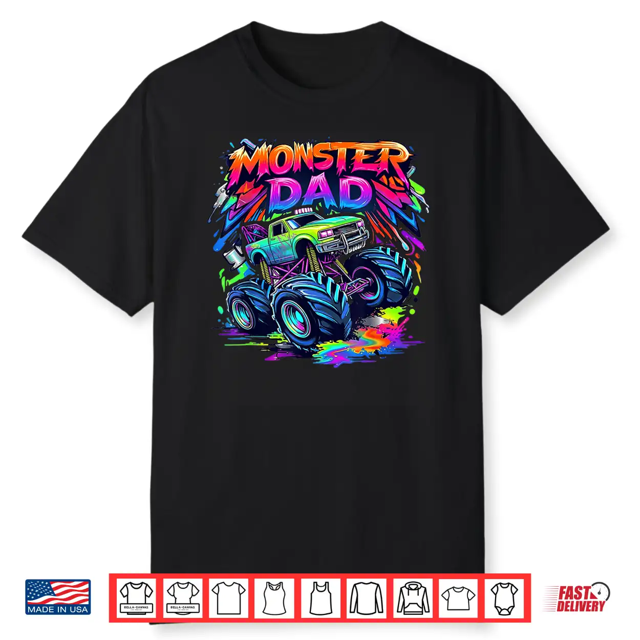 Monster Truck Dad Family Matching Monster Truck Lovers Shirt Monster Truck Dad Family Matching Monster Truck Lovers Shirt