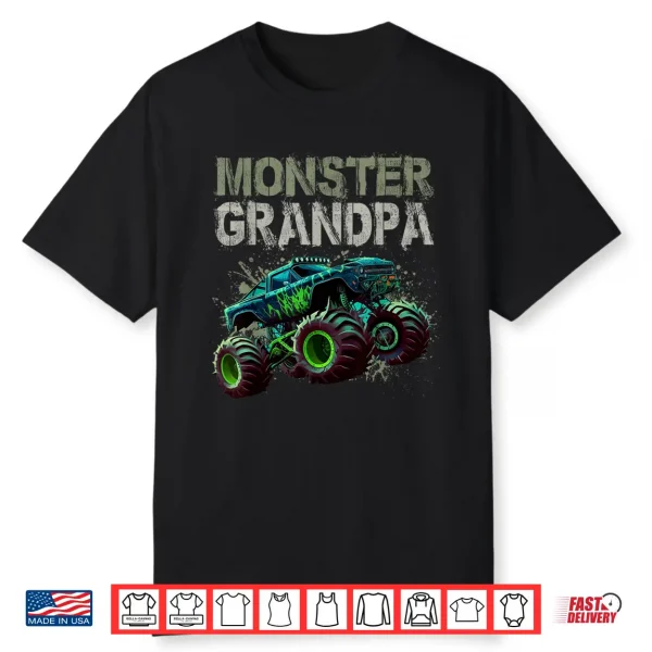 Monster Truck Grandpa Family Matching Monster Truck Lovers Shirt