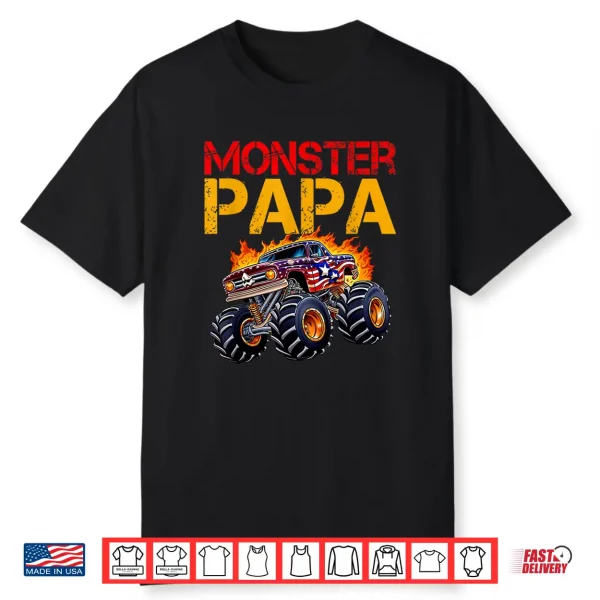 Monster Truck Papa Father’S Day Dad Men Shirt