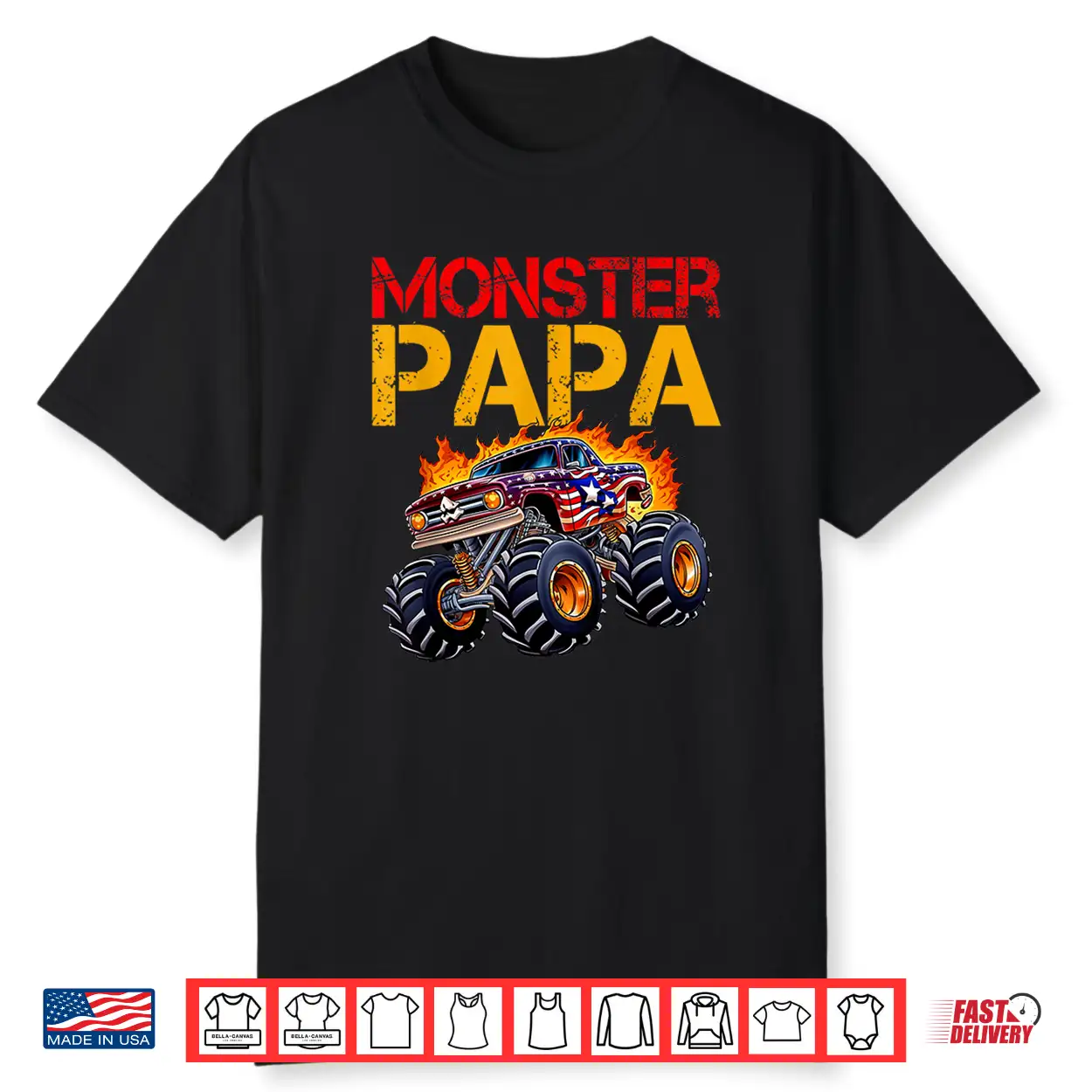 Monster Truck Papa Father’S Day Dad Men Shirt Monster Truck Papa Father’S Day Dad Men Shirt