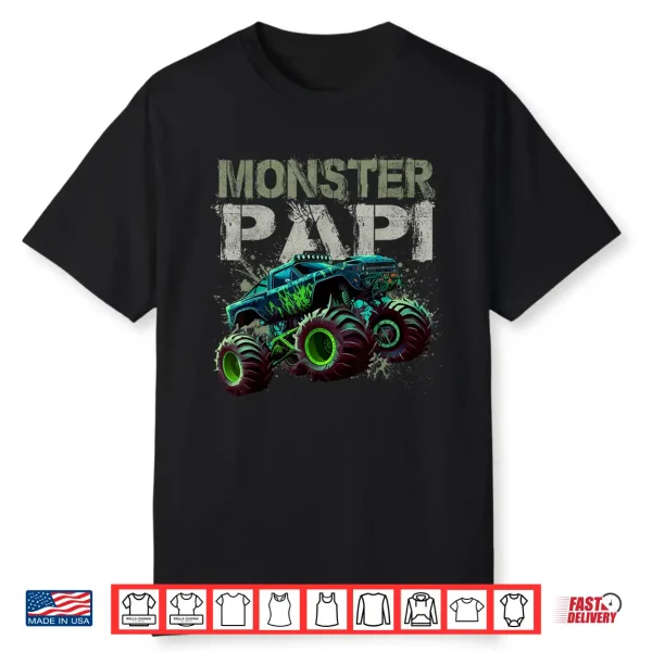 Monster Truck Papi Family Matching Monster Truck Lovers Shirt