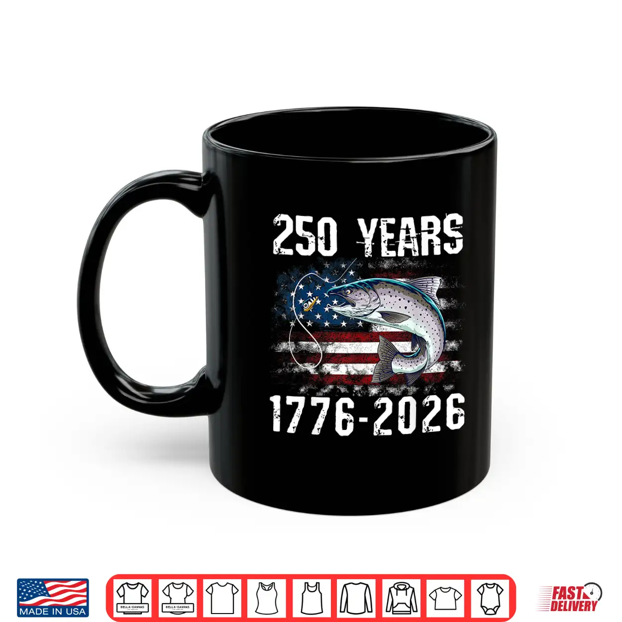 250 Years 1776 2026 Trout Fishing 250Th Anniversary 4Th July Shirt 250 Years 1776 2026 Trout Fishing 250Th Anniversary 4Th July Shirt