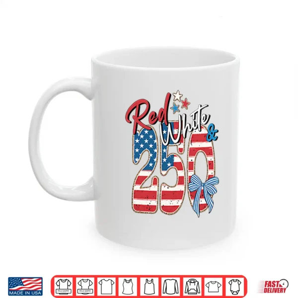 Mug 250th Anniversary Red White And Blue Shirt