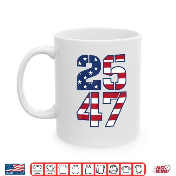 Mug 2547 Patriotic Vintage USA American Flag 25 47 Shirt