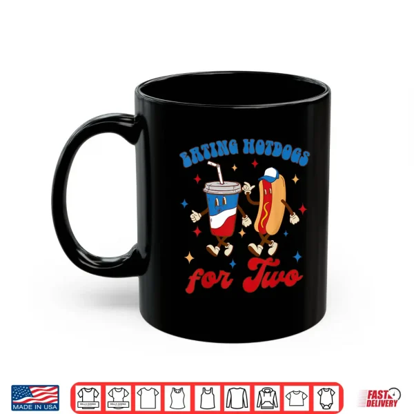 Mug 4th Of July Pregnancy Announcement Eating Hotdogs For Two Shirt