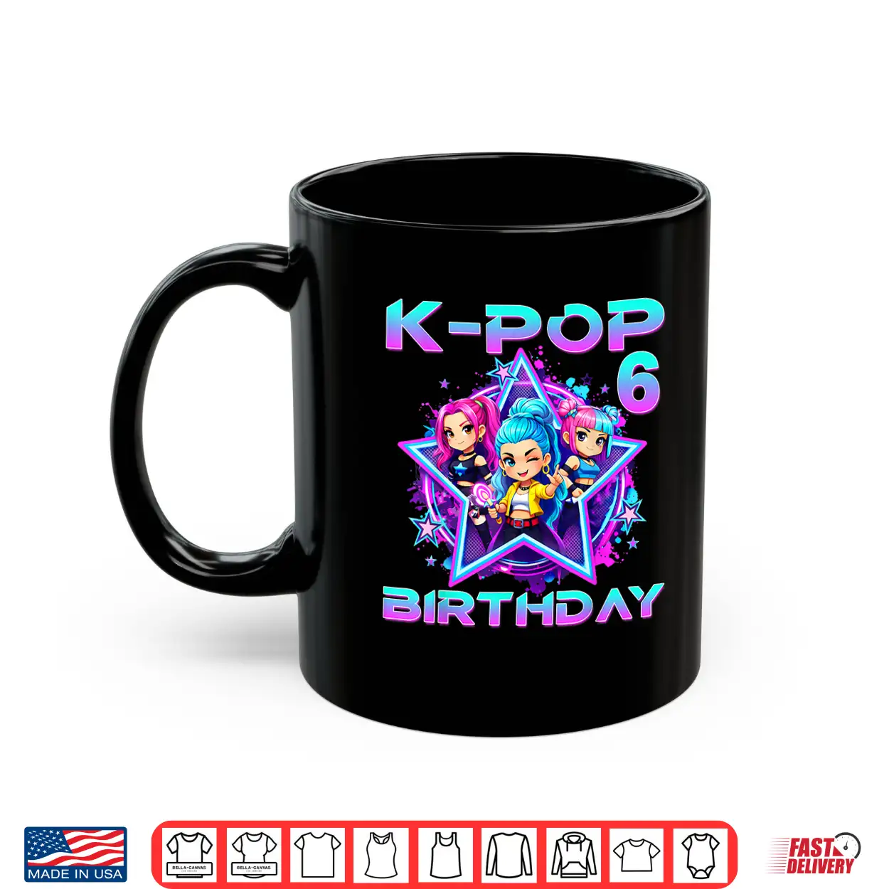 6Th Birthday K Pop 6 Year Old Korean Music Birthday K Pop Shirt 6Th Birthday K Pop 6 Year Old Korean Music Birthday K Pop Shirt