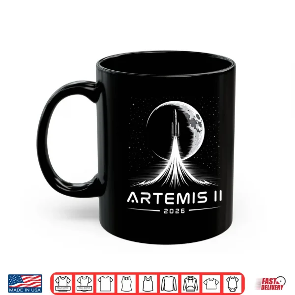 Mug Artemis Two Launch To The Moon Space Mission Shirt