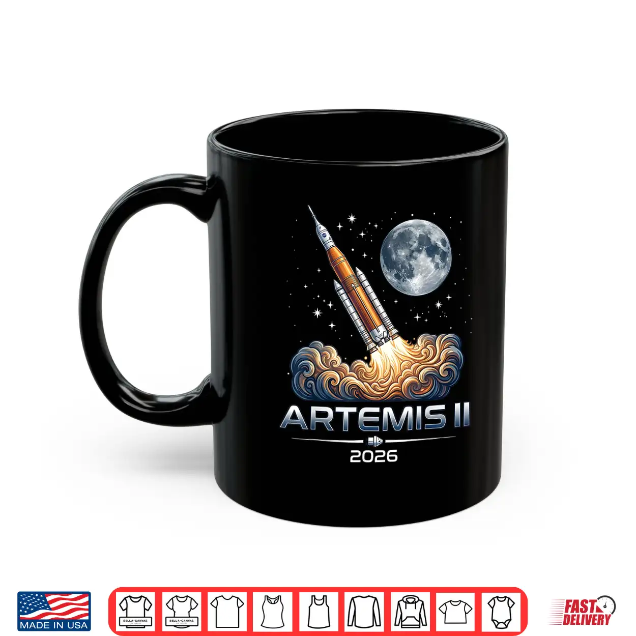 Artemis Two Launch To The Moon Space Mission Twenty Twenty Six Shirt Artemis Two Launch To The Moon Space Mission Twenty Twenty Six Shirt