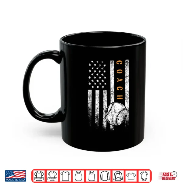 Baseball Coach American Flag Baseball Trainer Coaching Shirt 3 Mug Baseball Coach American Flag Baseball Trainer Coaching Shirt