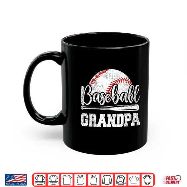 Mug Baseball Grandpa Baseball Player Game Day Fathers Day Shirt