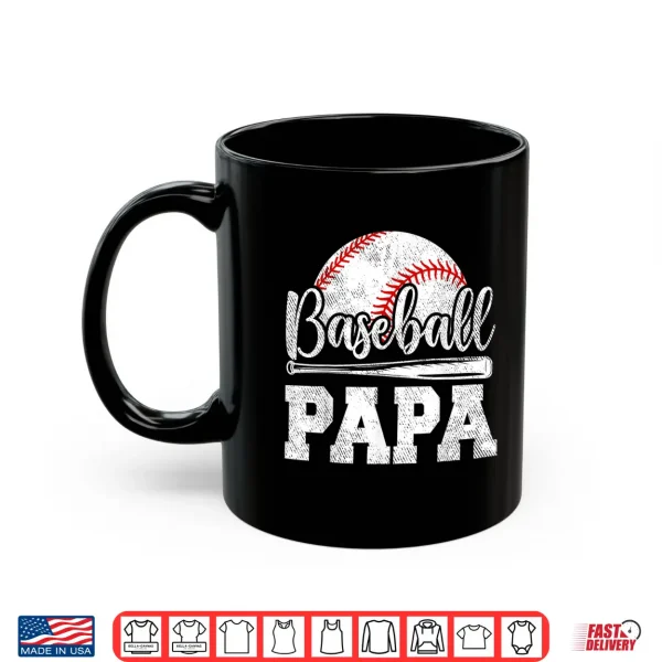 Mug Baseball Papa Baseball Player Game Day Fathers Day Shirt