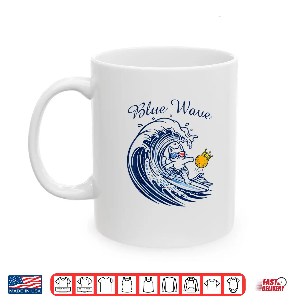 Blue Wave Cat Riding The Blue Wave No Kings Funny Cat Shirt Blue Wave Cat Riding The Blue Wave No Kings Funny Cat Shirt