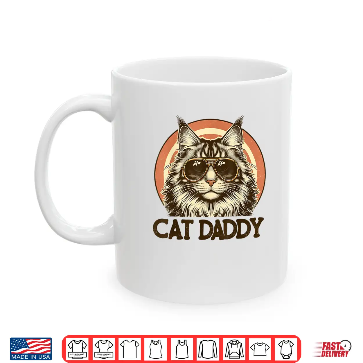 Cat Daddy Cool Maine Coon Cat Father’S Day Retro Cat Dad Shirt Cat Daddy Cool Maine Coon Cat Father’S Day Retro Cat Dad Shirt
