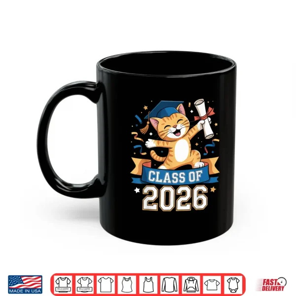 Mug Class of 2026 Graduation Cat Elementary Graduate 2026 Kids Shirt