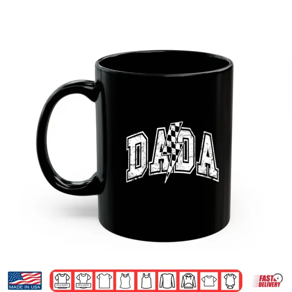 Mug Dada Lightning Bolt Checkered Varsity Dad Men Fathers Day Shirt