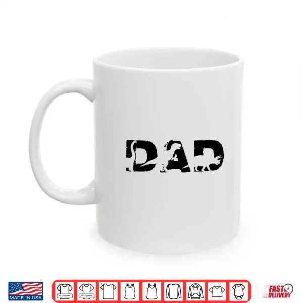 Mug Dinosaur Dad Cute Three Rex Dino for Party in Fathers Day Shirt