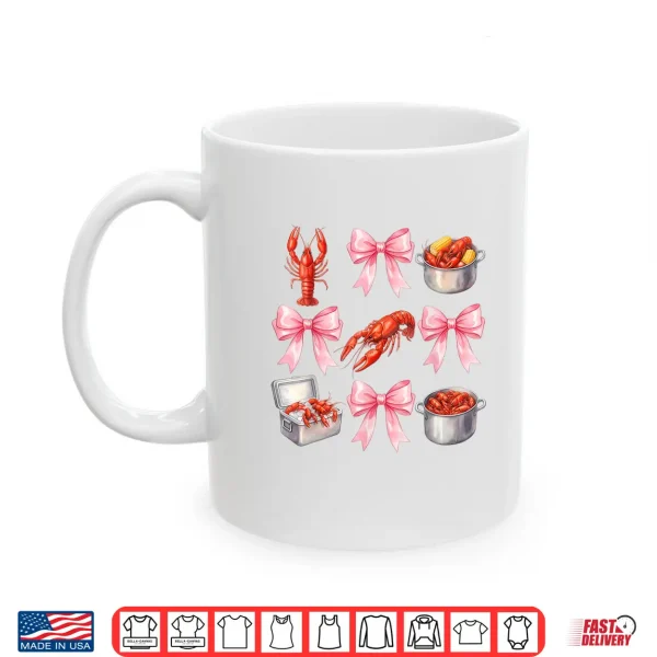 Mug Funny Bow Cute Coquette Crawfish Boil Y2K Girl Aesthetic Shirt