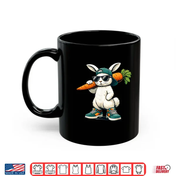Mug Funny Easter Bunny With Carrot Rabbit Easter Shirt