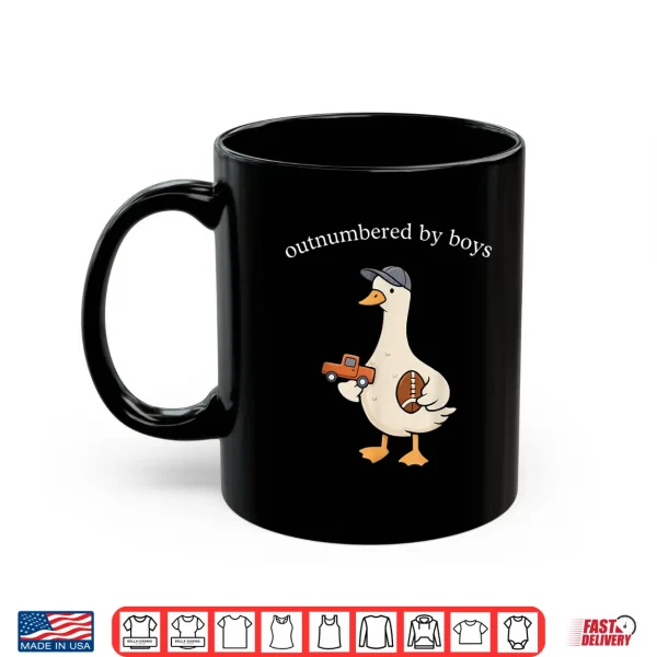 Mug Funny Outnumbered By Boys Cute Mom Silly Goose Mothers Day Shirt