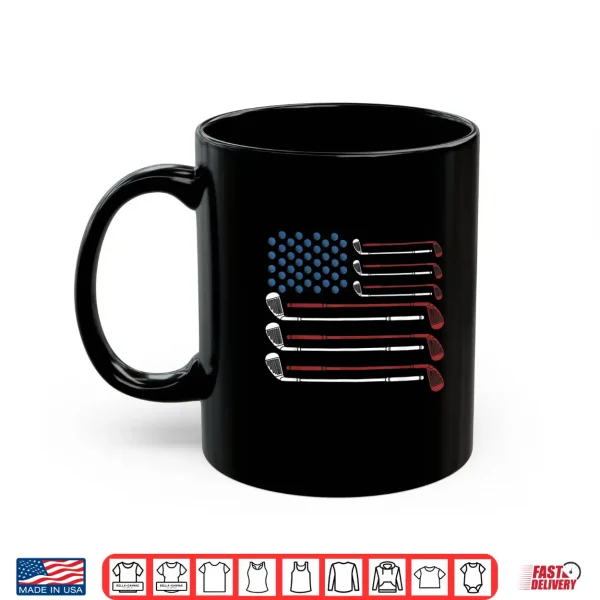 Golf Clubs Usa Flag Red White And Blue Shirt 3 Mug Golf Clubs USA Flag Red White And Blue Shirt