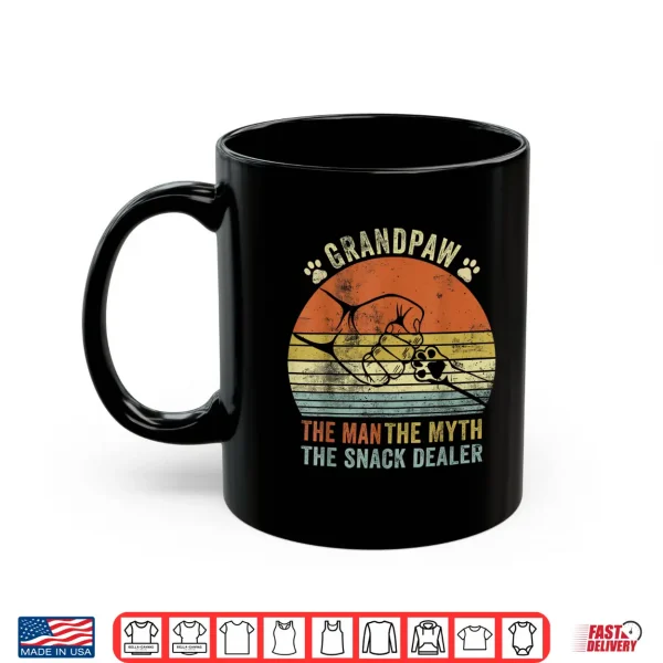 Mug Grandpaw The Myth The Snack Dealer Fathers Day Dog Grandpa Shirt