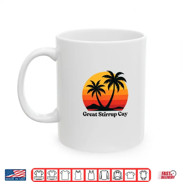 Mug Great Stirrup Cay Sunset Palm Trees Shirt