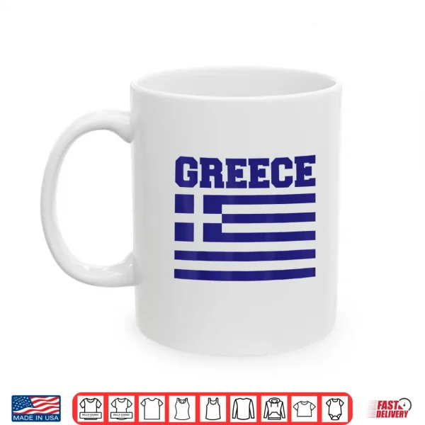 Mug Greece Independence Day Greek Flag Heart Kids Toddler Boys Shirt