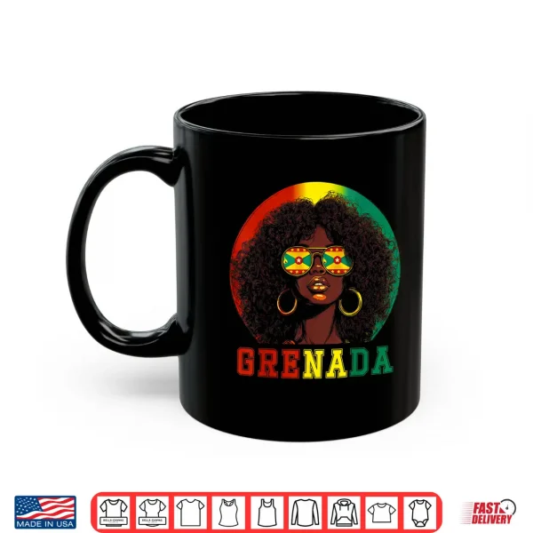 Mug Grenada Flag Sunglasses Grenadian Girl Pride Caribbean Women Shirt