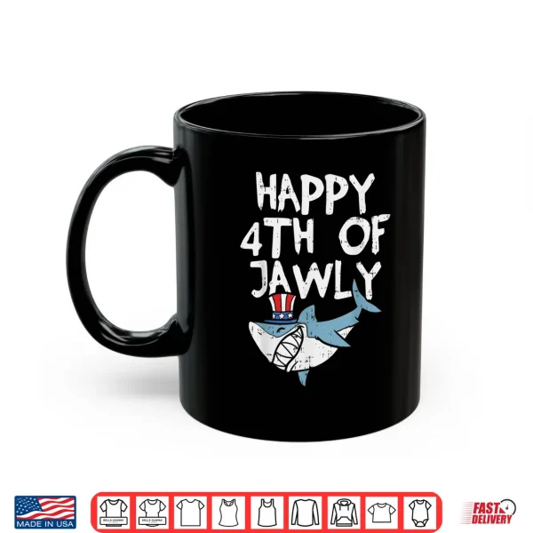 Mug Happy 4th Of Jawly Shark Animal 4th Of July USA Patriot Boy Shirt