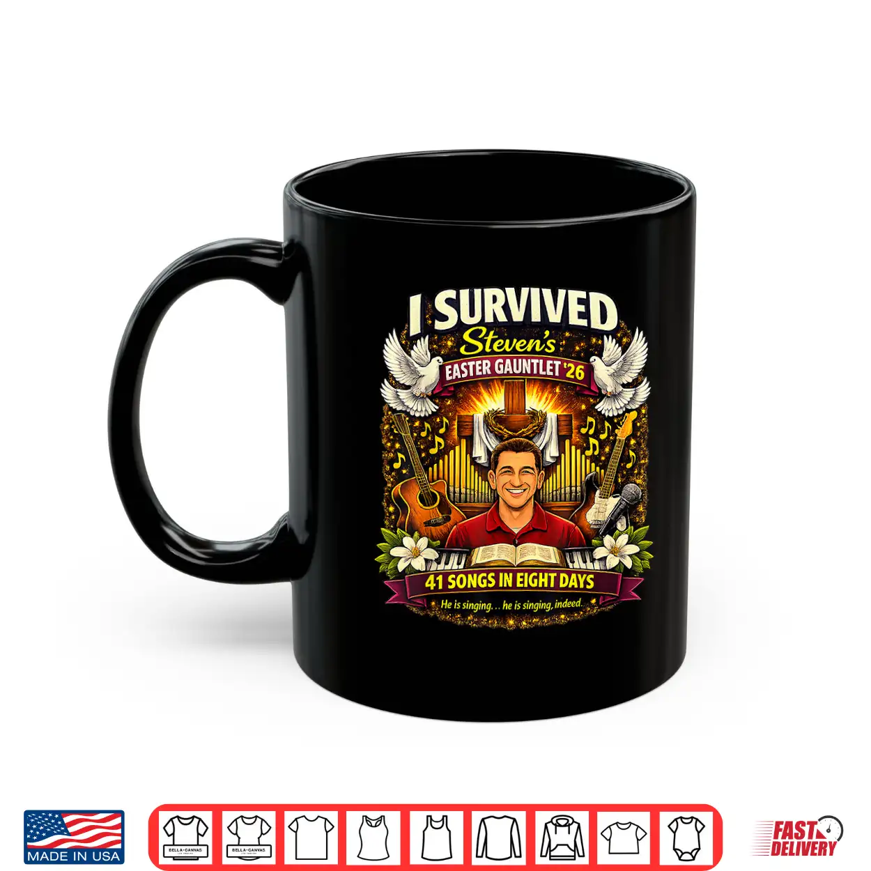 I Survived Steven’S Easter Gauntlet 2026 41 Songs In 8 Days Shirt I Survived Steven’S Easter Gauntlet 2026 41 Songs In 8 Days Shirt