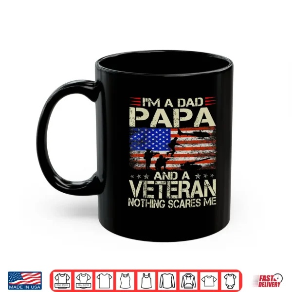 I'M A Dad Papa And Veteran Father'S Day Funny Retro Shirt 3 Mug Im A Dad Papa And Veteran Fathers Day Funny Retro Shirt
