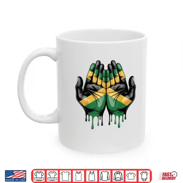 Mug Jamaica Flag Hands Jamaica Independence Day Power Hands Cute Shirt
