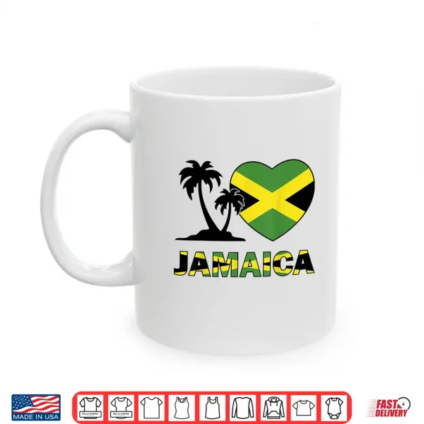 Mug Jamaican Flag Heart Kids Jamaica independence day Boys Girls Shirt