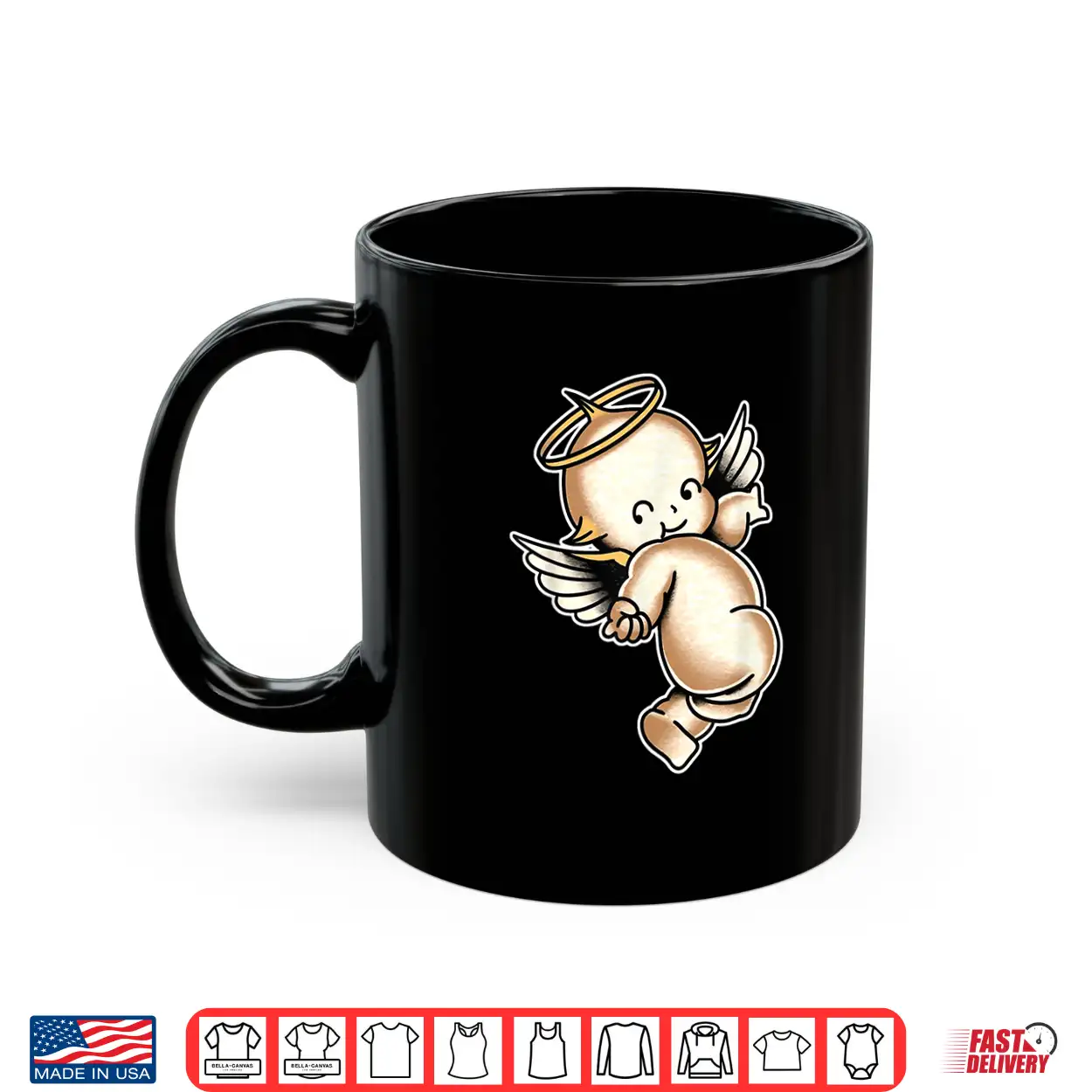 Kewpie Baby Angel Cherub Halo Shirt Kewpie Baby Angel Cherub Halo Shirt